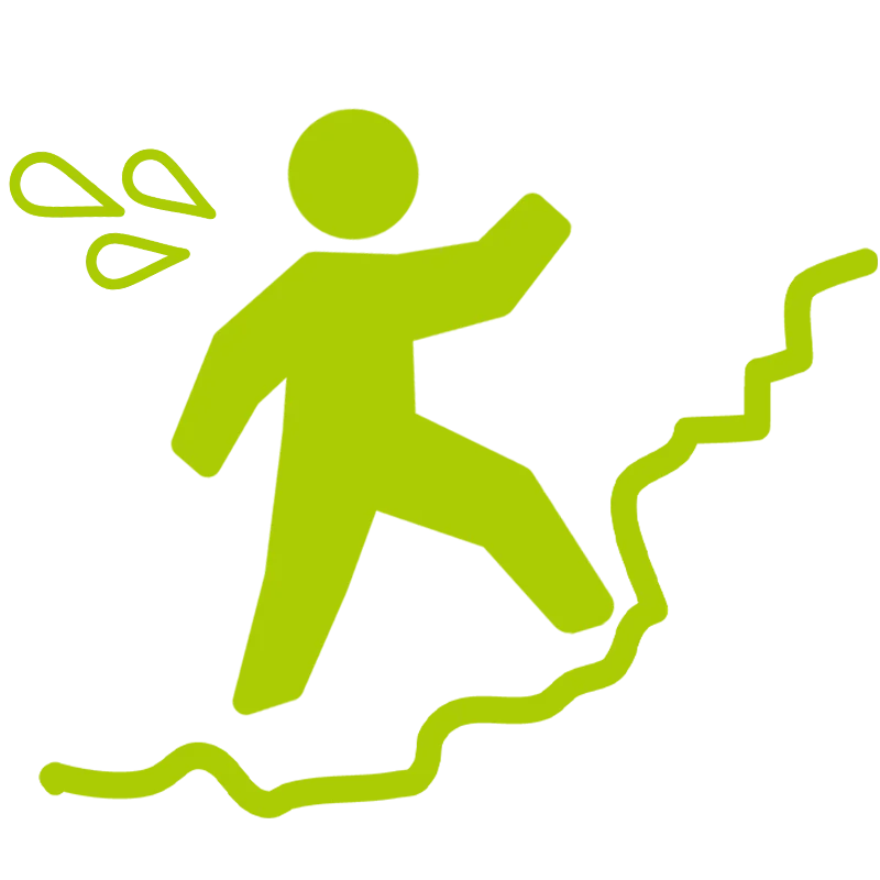 凸凹をスムーズに移動するのは難しい